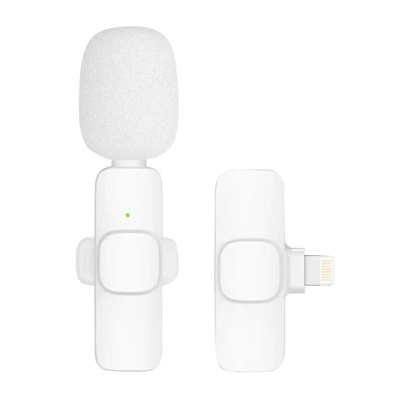 White One-to-two Wireless Neckline Clip Small Microphone