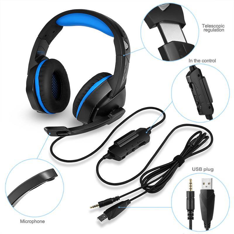 Built-in sound card dazzling optical headset