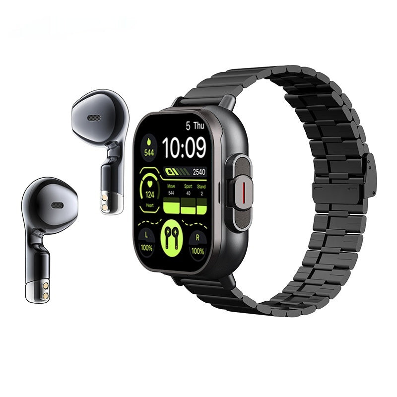 Cross-border New Arrival Smart Watch TWS Bluetooth Headset Two-in-one Heart Rate
