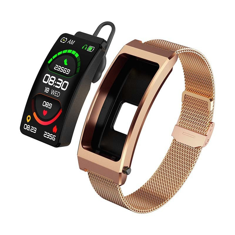 K13S Smart Bracelet Time Setting Bracelet Headset 2-in-1