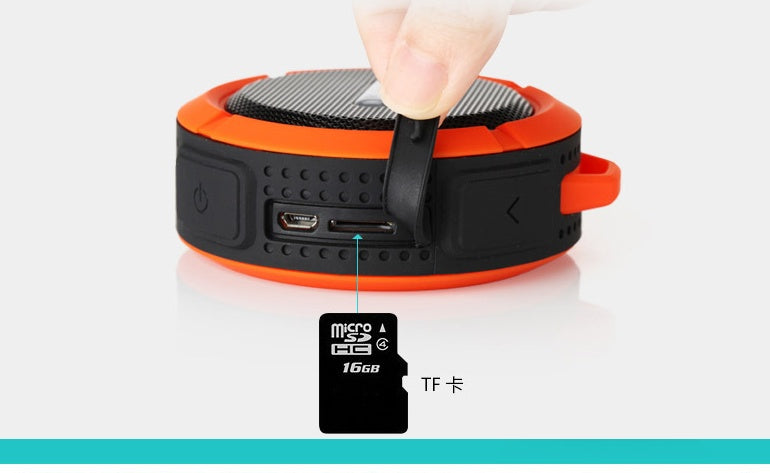 C6 new waterproof suction cup wireless bluetooth speaker three anti-plug card small stereo outdoor portable hands-free call speaker