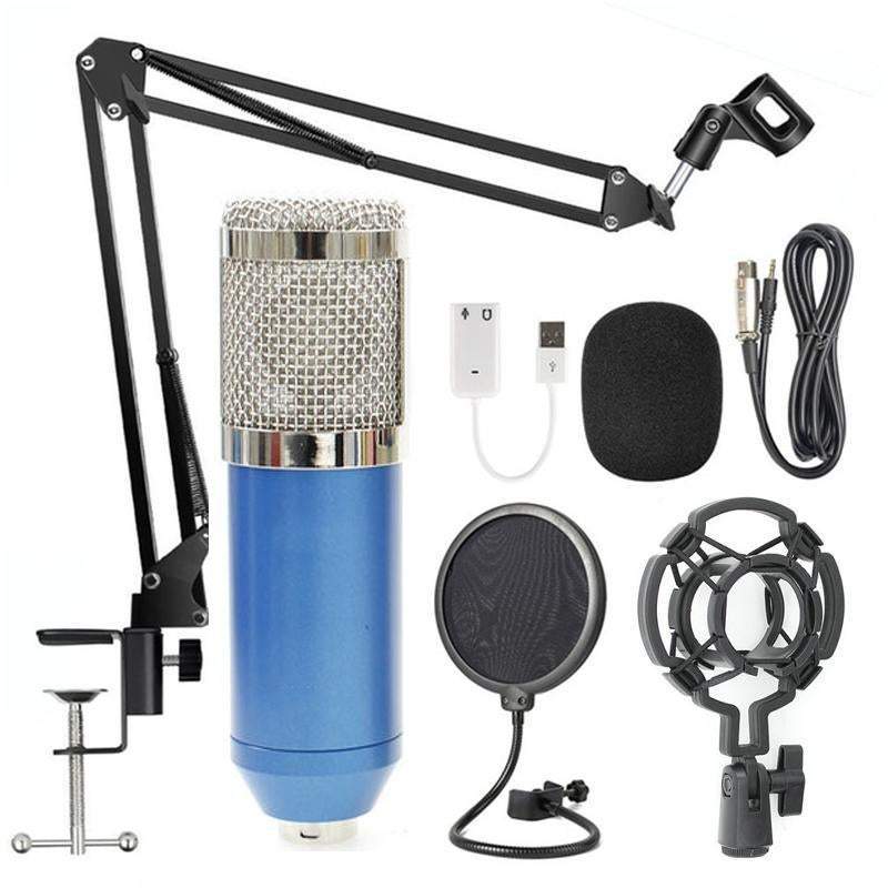 Bm-800 Network K Song Anchor Microphone Set Usb Sound Card 35 Bracket Blowout Prevention Net Condenser Microphone Set