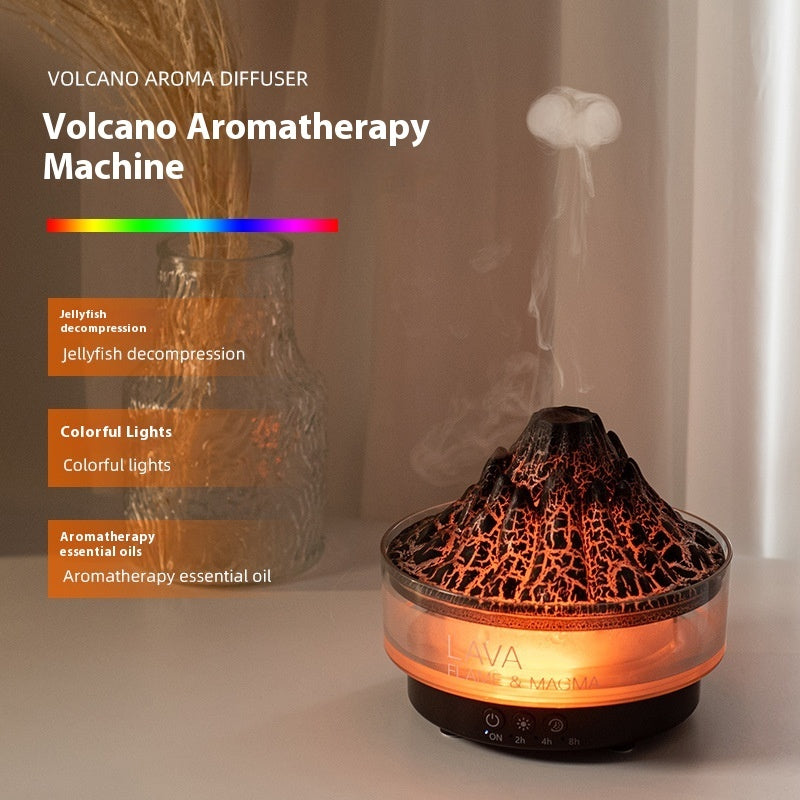 Glacier Lava Humidifier Household USB Colorful Simulation Flame Aroma Diffuser