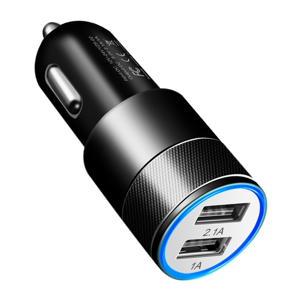 Dual Usb Aluminum Alloy Standard 2.1A Car Charger