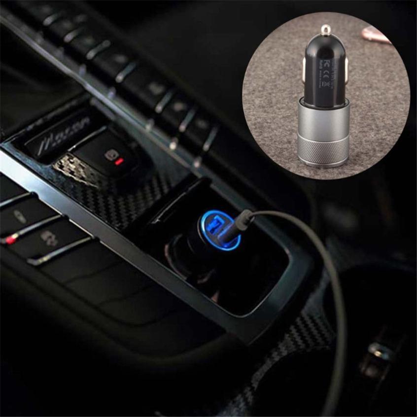 Dual Usb Aluminum Alloy Standard 2.1A Car Charger