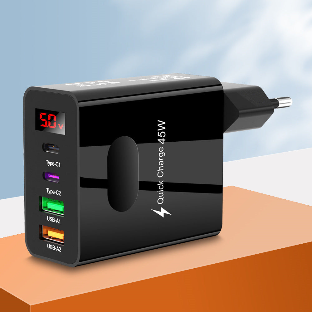 Digital Display 2USB 2Type-c Digital Display Phone Charger