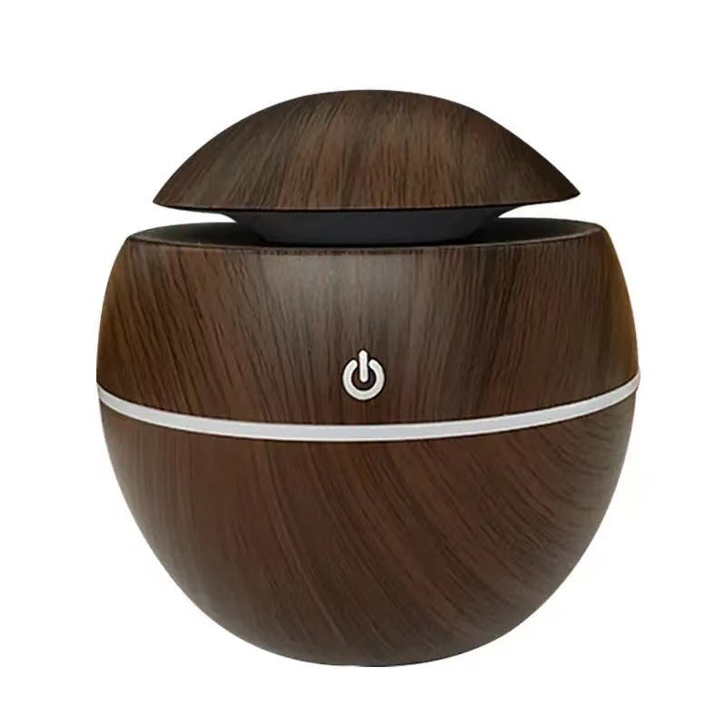 USB Wood Grain Mushroom Humidifier Household Mini Colorful Aroma Diffuser