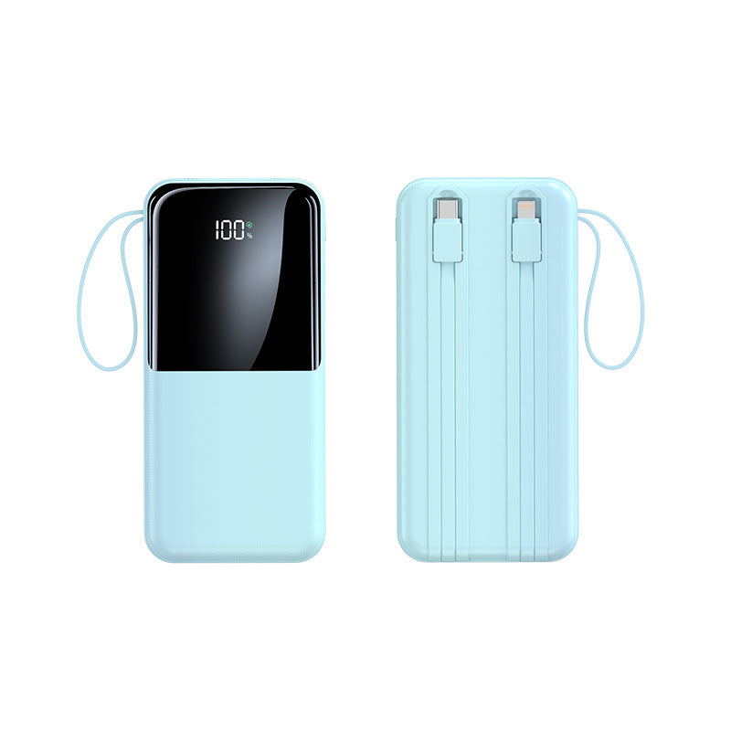 Fast Charge With Cable 20000mAh Large Capacity Ultra-thin Portable Mobile Power Pack