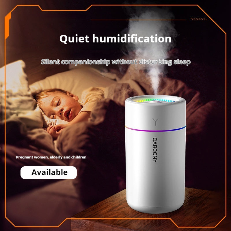 Usb Mini Desktop Seven-color Ambience Light Humidifier