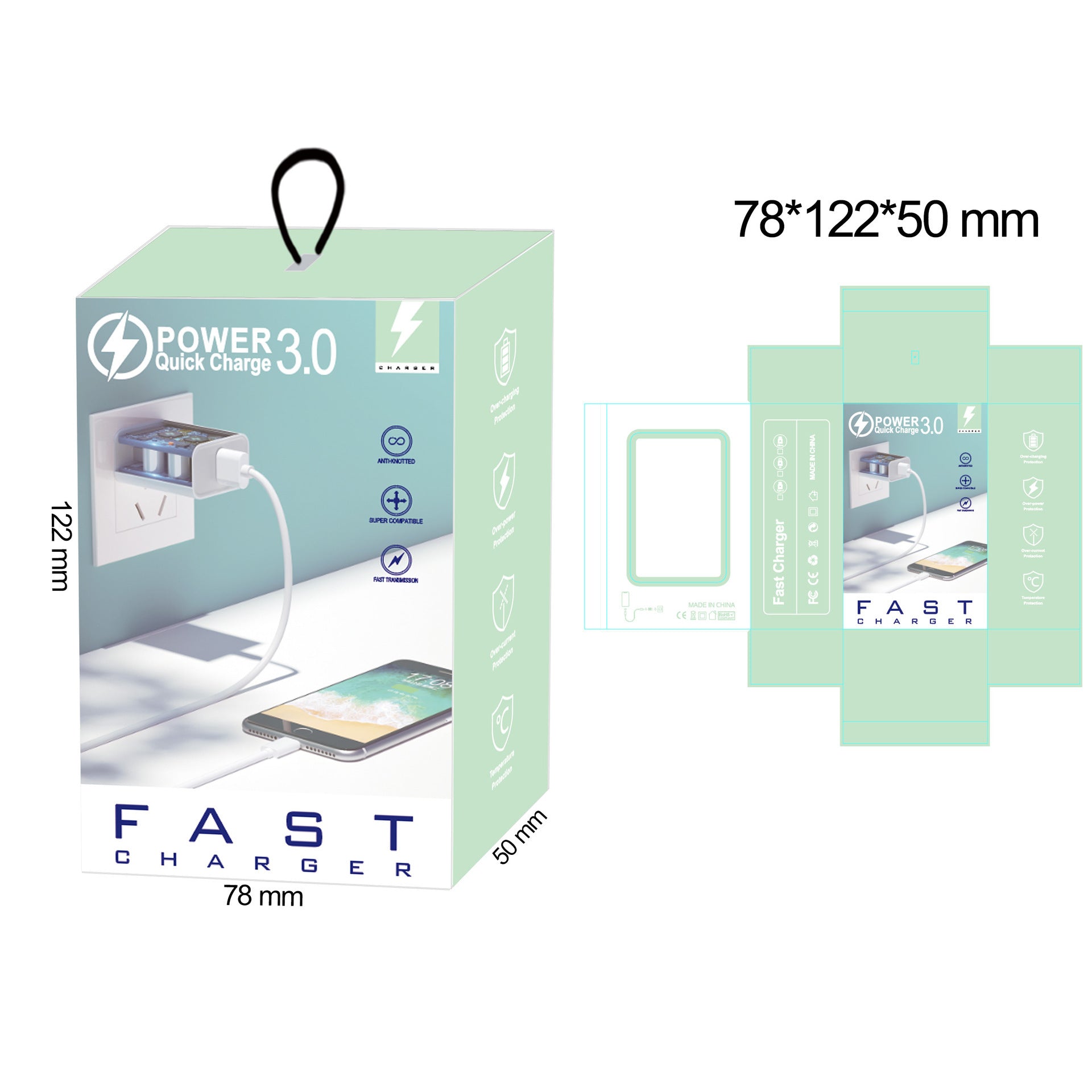 Multi-port US-European-English Travel Charging Head