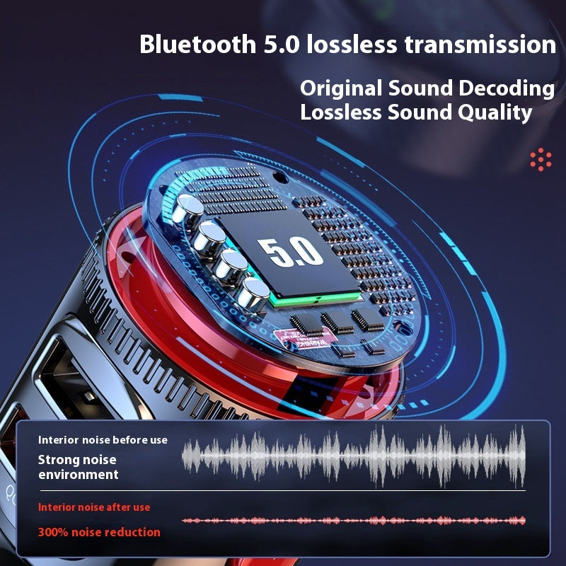 T23 Car MP3 Bluetooth Player Car Lossless Music Multifunctional Car Cigarette Lighter FM Transmitter