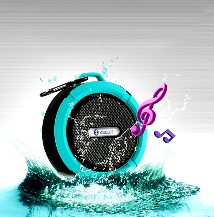 C6 new waterproof suction cup wireless bluetooth speaker three anti-plug card small stereo outdoor portable hands-free call speaker
