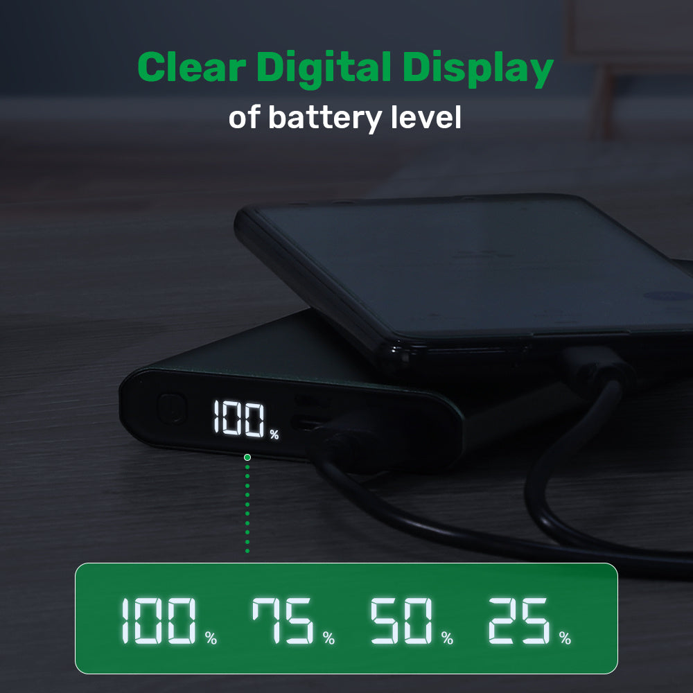 Fast charging smart digital display ultra-thin power bank
