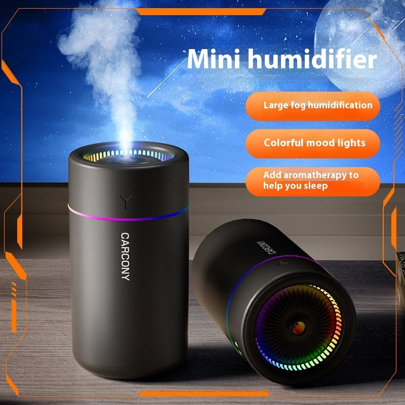 Usb Mini Desktop Seven-color Ambience Light Humidifier