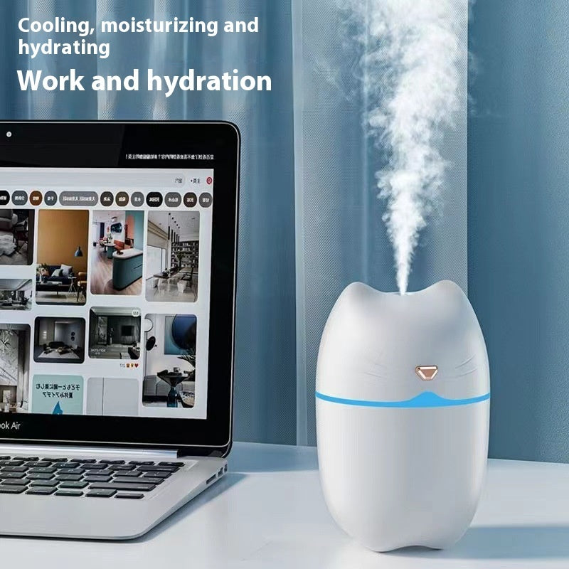 Cute Pet Cat Humidifier Household Car Desktop Air Atomization Mini Spray Aromatherapy Mute Hydrating