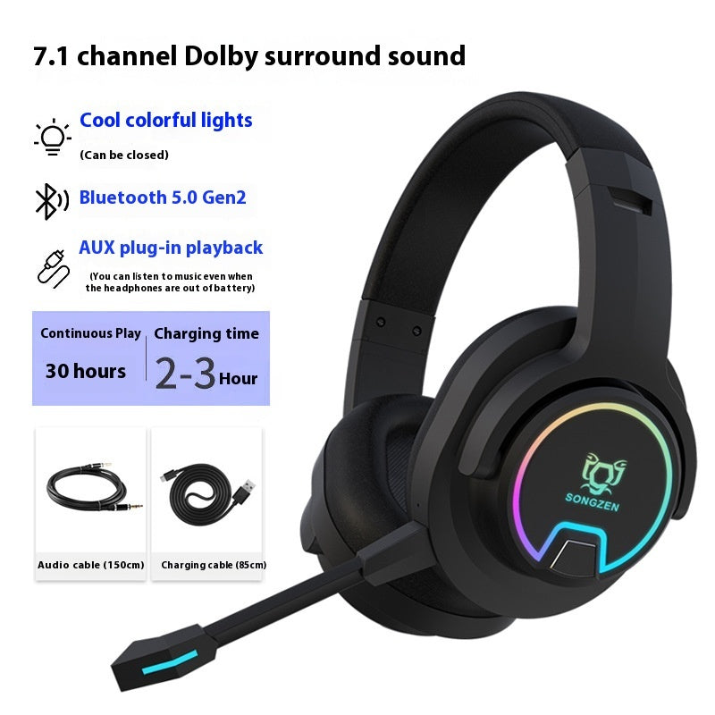 Headset Wireless With Microphone E-sports Games Noise Reduction Headset