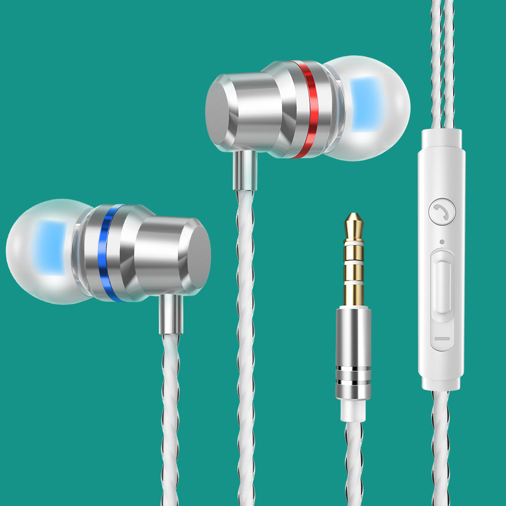 Metal Headphones Heat Tone In-ear Mobile Phone Headphones