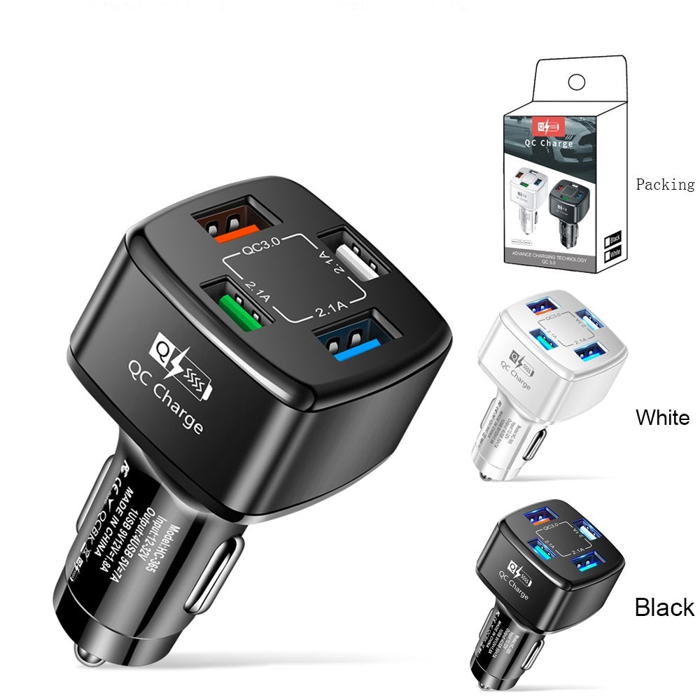 QC30 One-to-four Car Cigarette Lighter Plug Car Charger