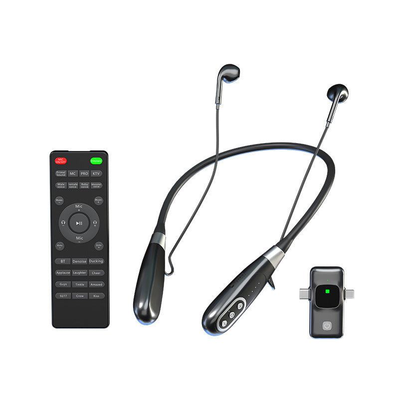 E8 Microphone Mobile Live Streaming Sound Card Headset Neck Hanging