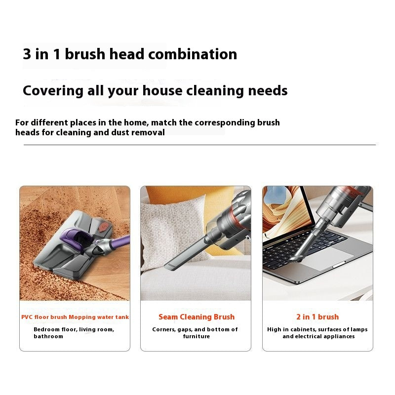 Large Suction Wireless Handheld Drag And Suction Integrated Household