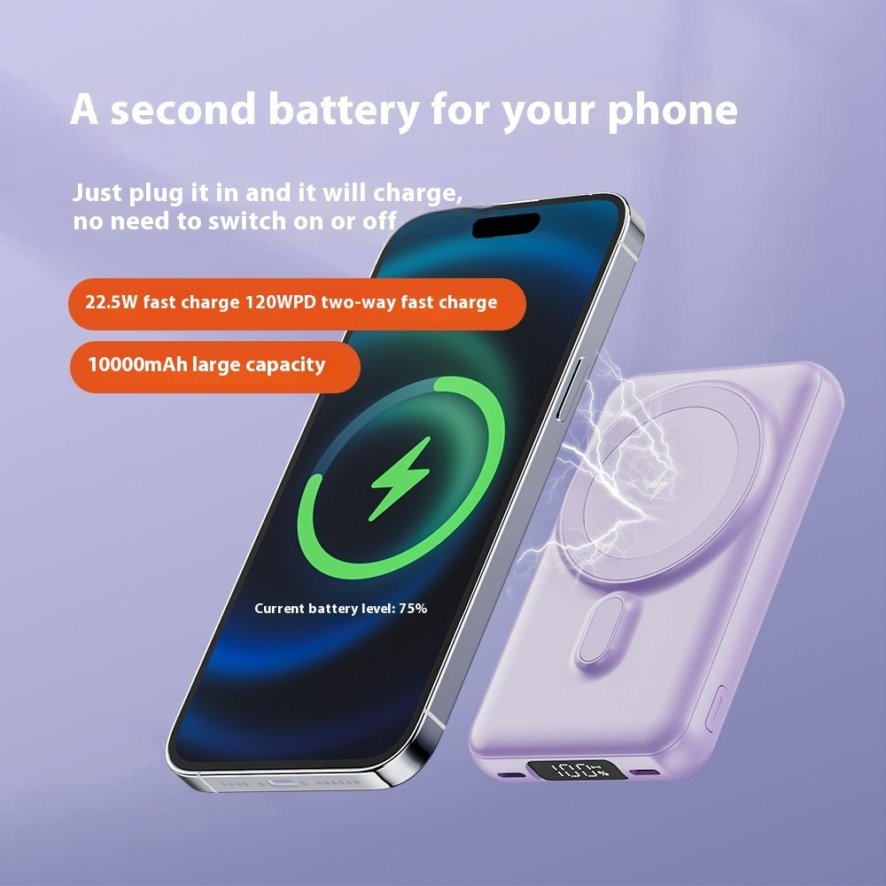 Magnetic Wireless Power Bank With Cable Mobile Power Supply