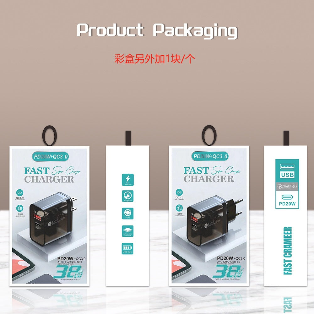 38W Transparent Case Charging Adapter