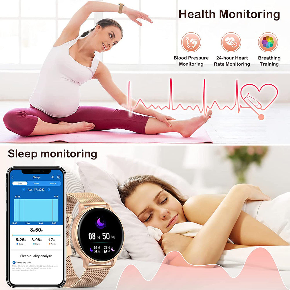 Bluetooth Smart Call Watch Heart Rate Blood Pressure Monitor