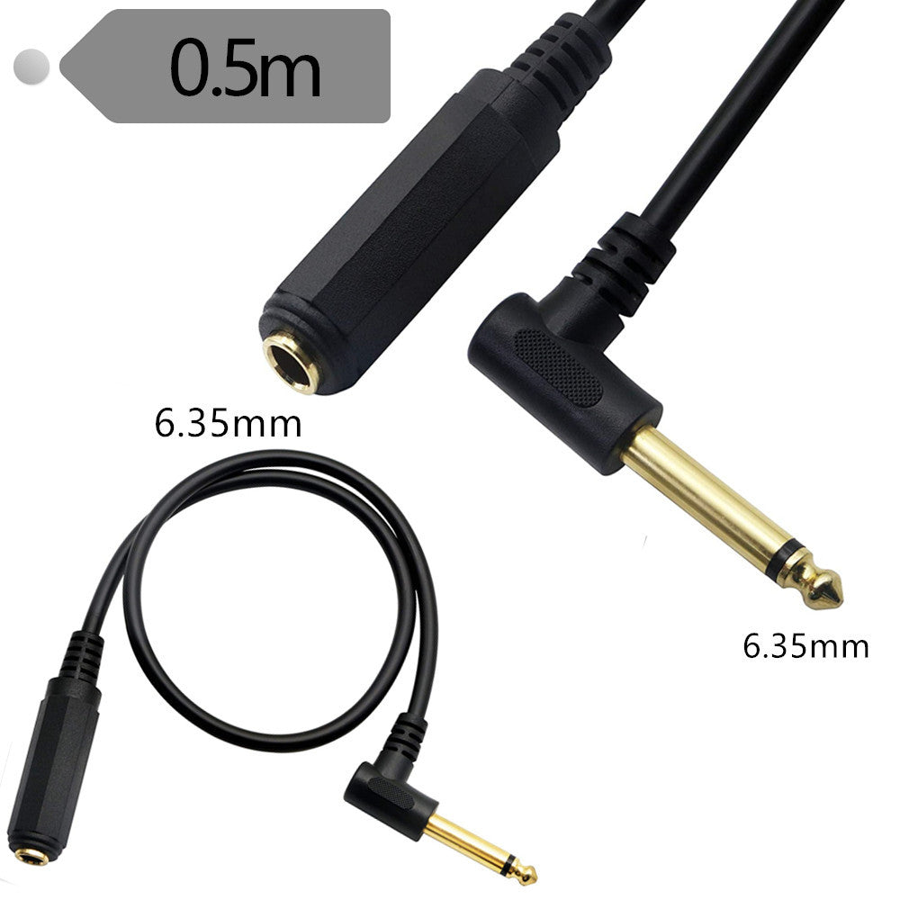 Microphone Audio Male To Female Mono Elbow Audio Cable