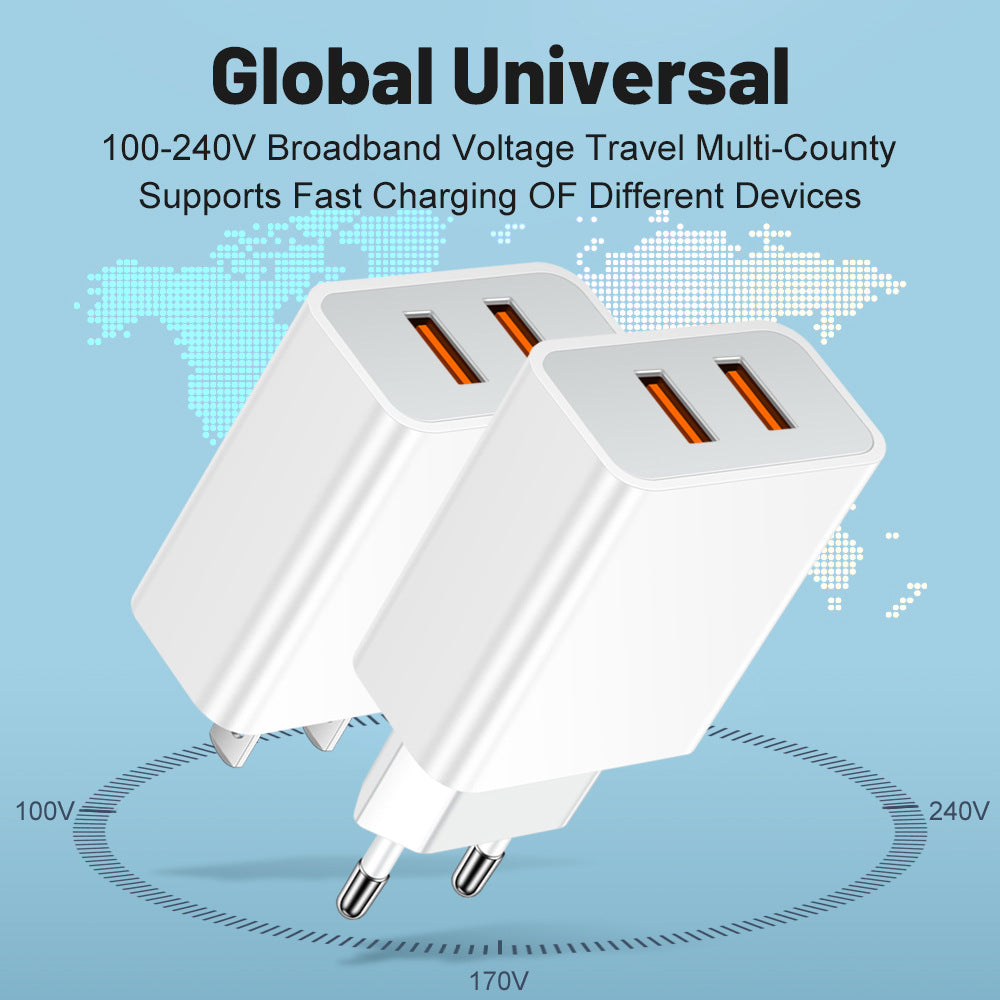 Double USB Mobile Phone Charger Travel