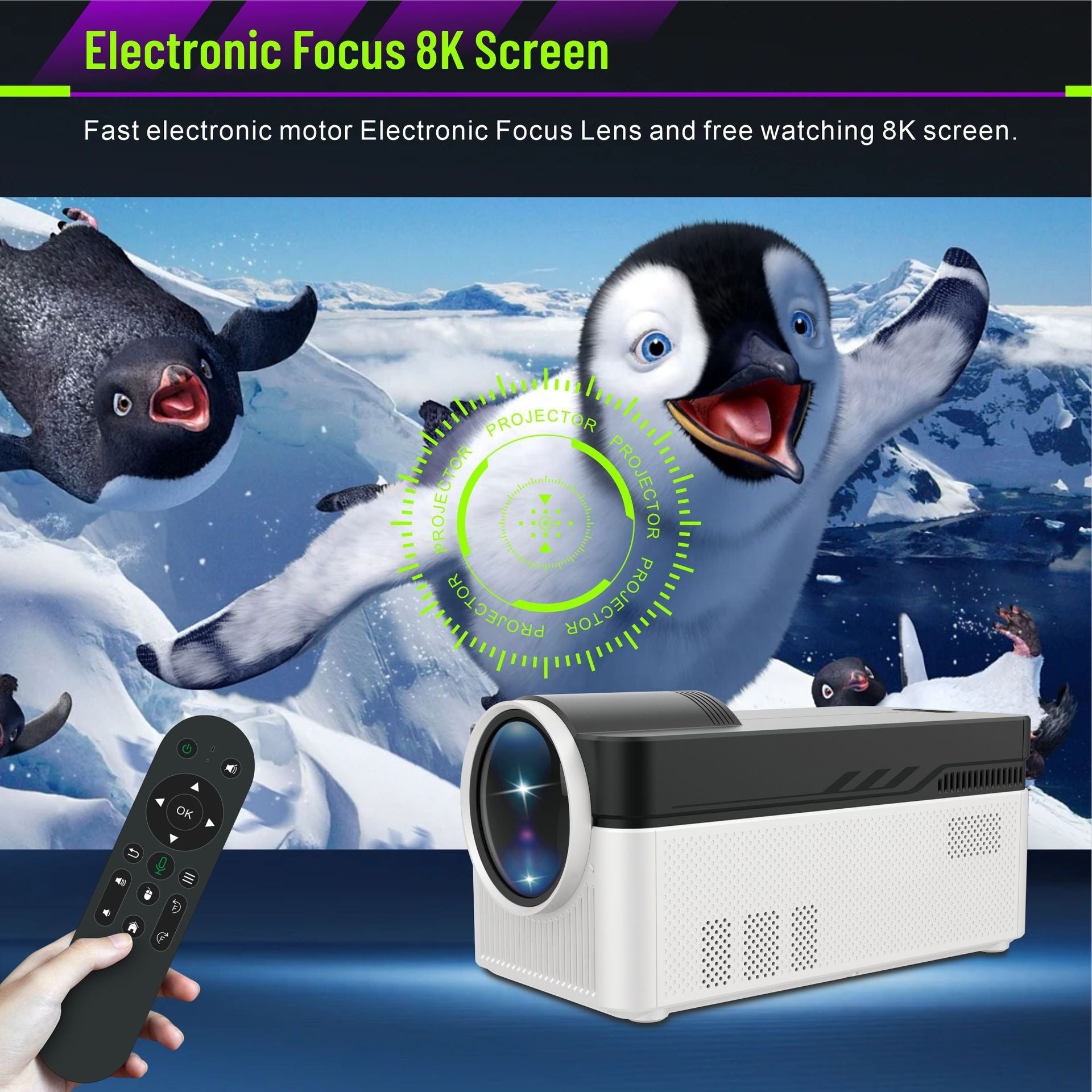 Household Off Axis Ultra Short Focus Projector