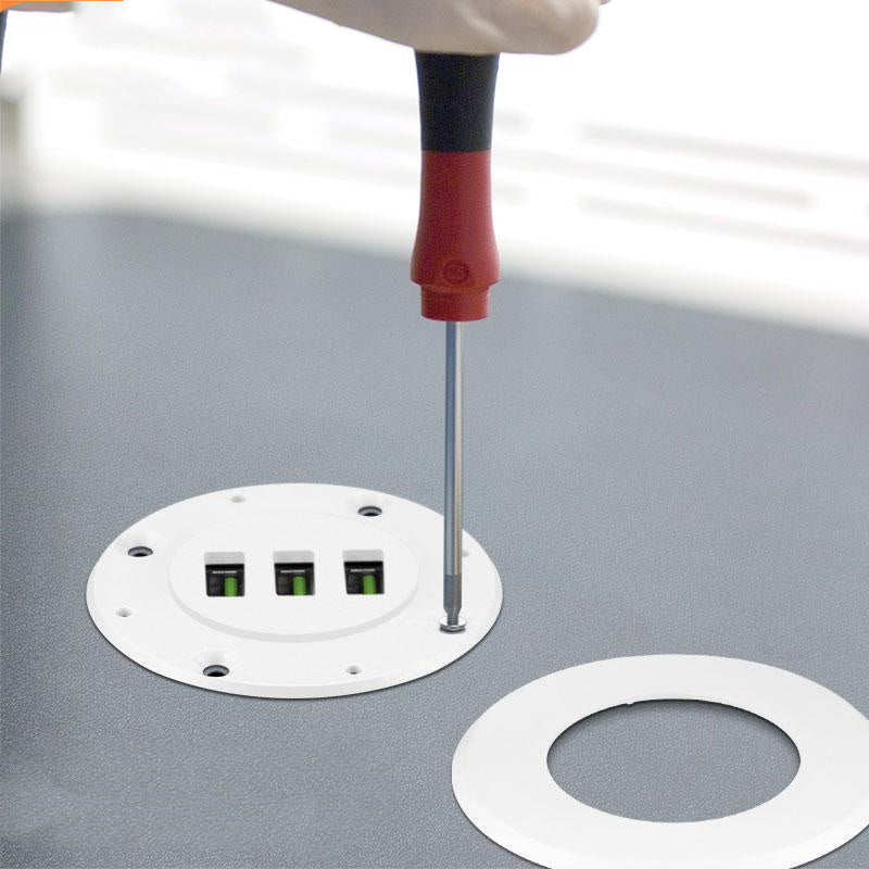USB Splitter Desk Surface Round Hole