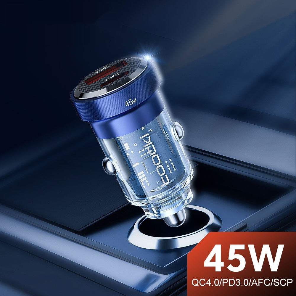 Fashion Simple Transparent Car Phone Charger