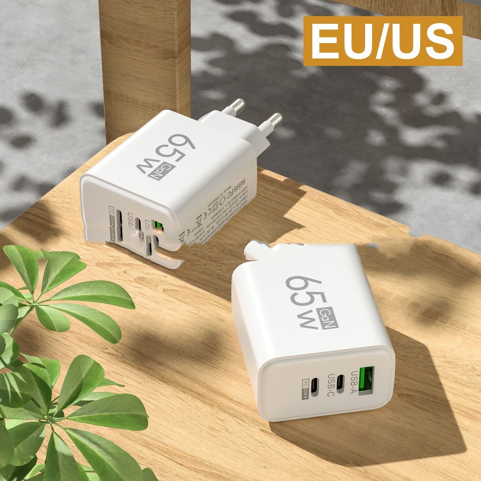 Frosted Square Multi-port Mobile Phone Charger