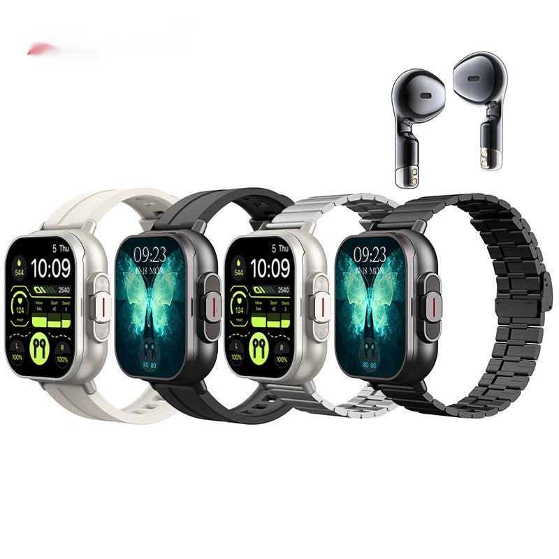 Cross-border New Arrival Smart Watch TWS Bluetooth Headset Two-in-one Heart Rate