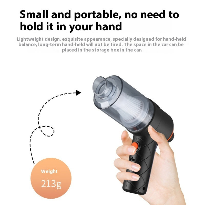 Car Cleaner Car Wireless Charging Suction And Blowing Dual-use