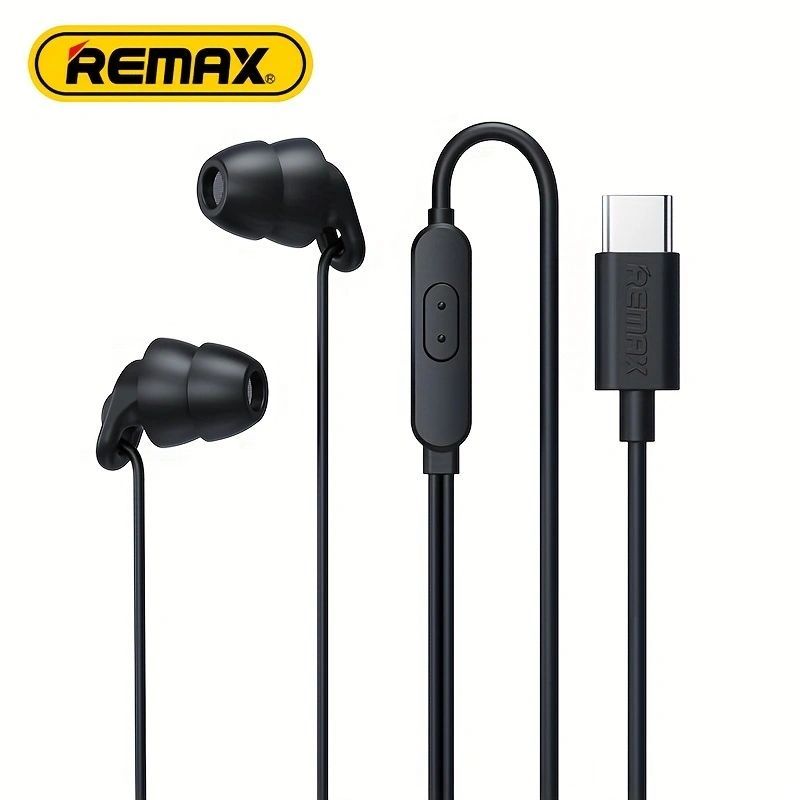 Remax Soft Sleep Earphones Wired Noise Cancelling In-Ear Anti-noise Type C 3.5mm Earphone Wired For Mobile Phone Earplugs Mini
