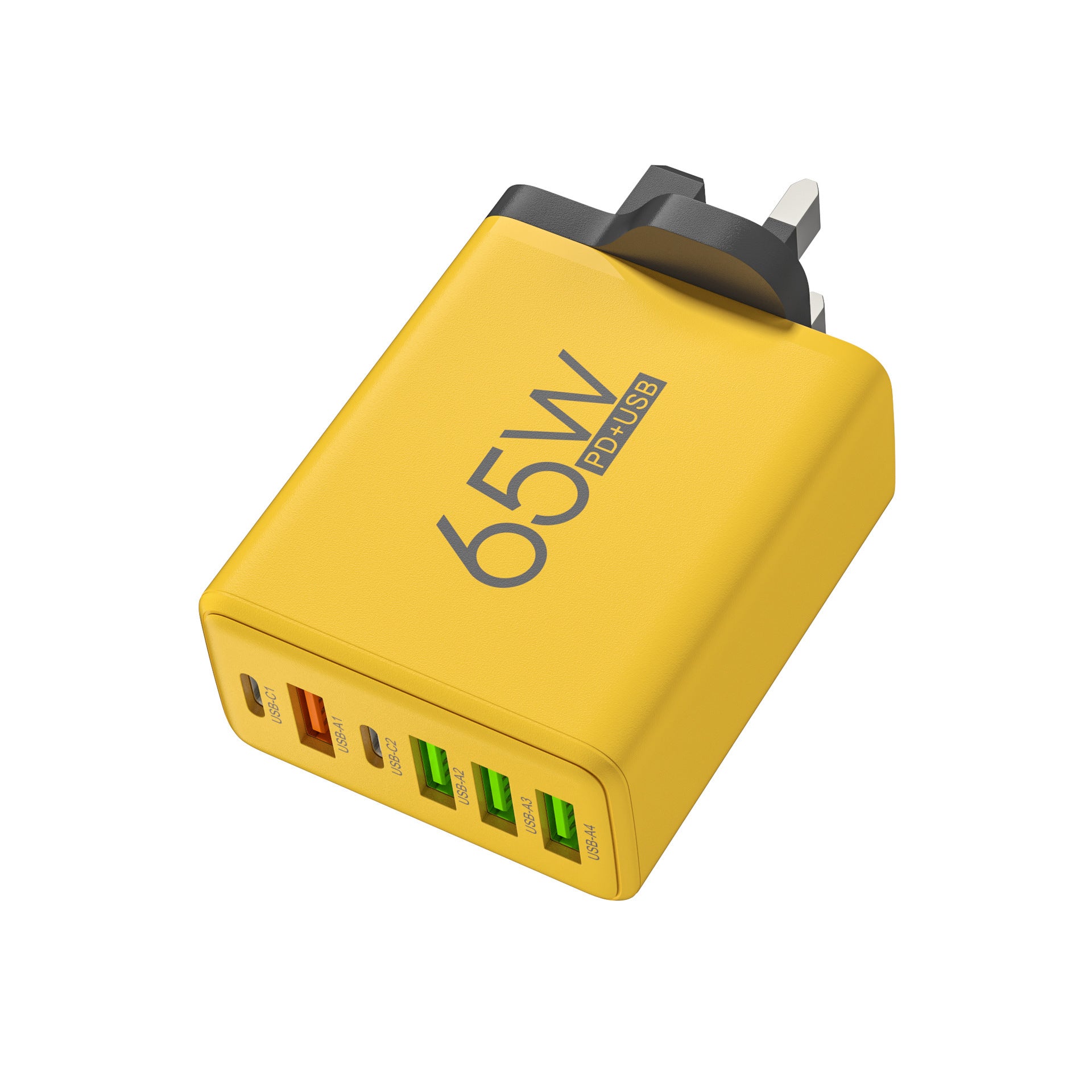 65W Multi-port Fast Charging Plug 2PD 4U Mobile Phone Travel Charger Adapter