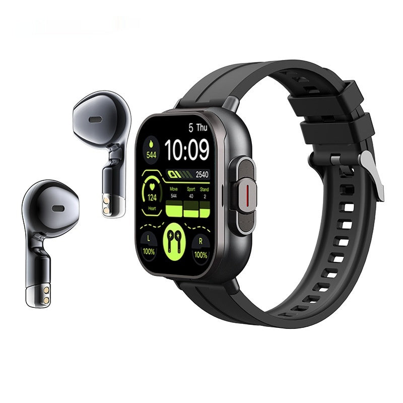 Cross-border New Arrival Smart Watch TWS Bluetooth Headset Two-in-one Heart Rate