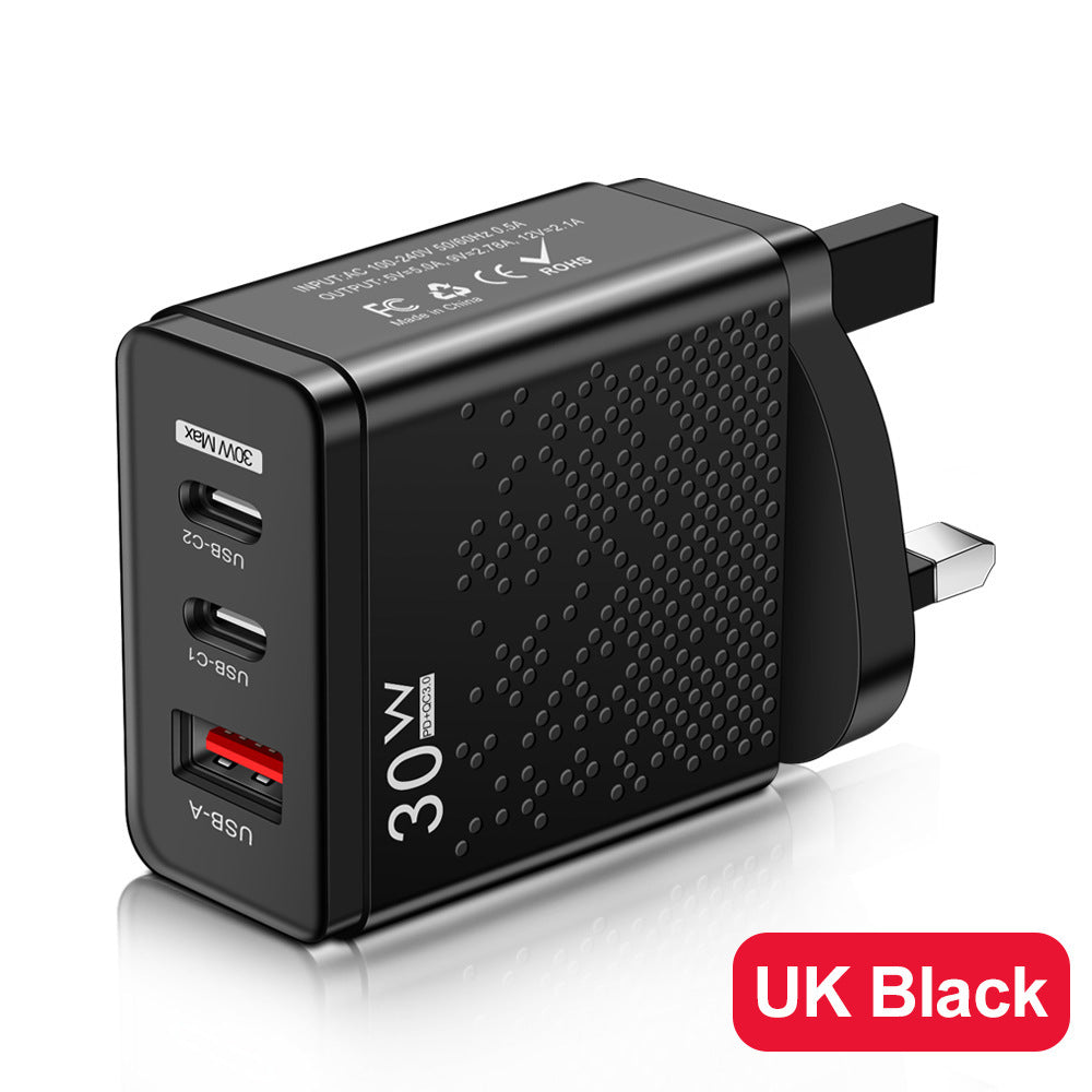 Luminous LED USB 2PD Type-c Mobile Phone Charger