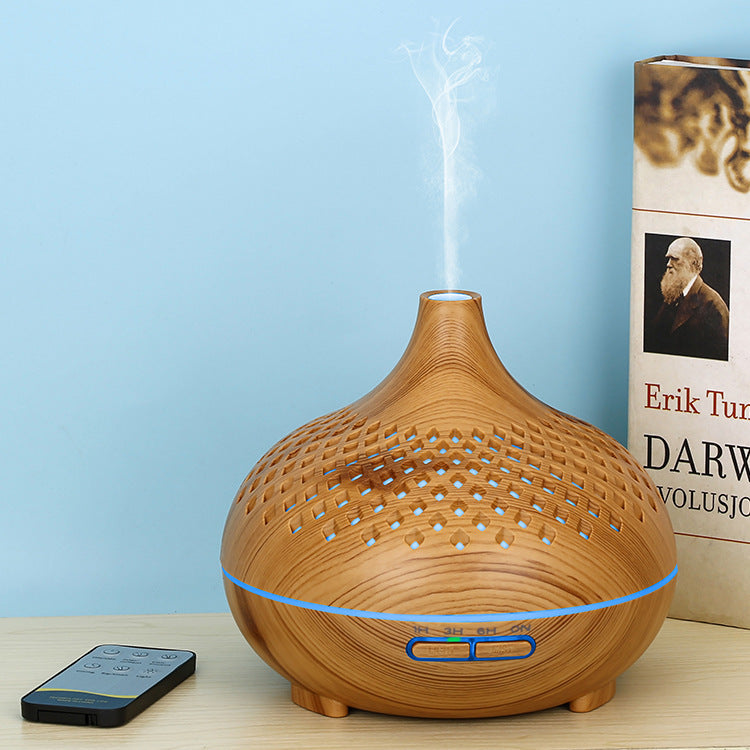 Creative Wood Grain Hollow Aromatherapy Humidifier