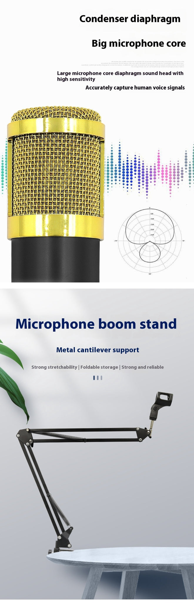 BM800 Capacitor Microphone Set Cantilever Bracket Mobile Phone Recording