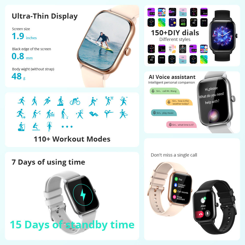COLMI C61 Smart Watchy Sports Heart Rate Meter Step 67 Call Music Full Screen Smart Watch