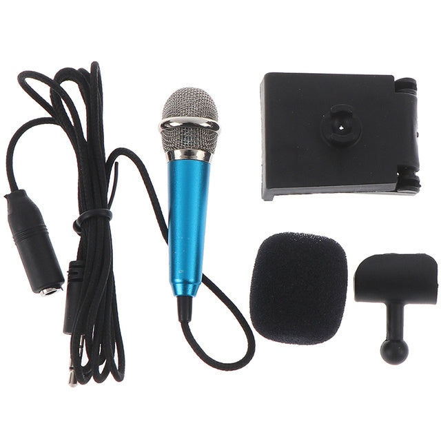 Portable 3.5mm Stereo Studio Mic KTV Karaoke Mini Microphone