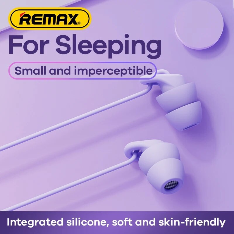 Remax Soft Sleep Earphones Wired Noise Cancelling In-Ear Anti-noise Type C 3.5mm Earphone Wired For Mobile Phone Earplugs Mini