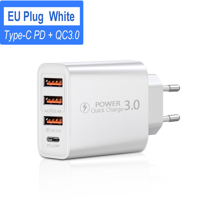 Travel Charger American Standard European Standard 3USB Type-C Charging Plug 3USB PD Multi-mobile Phone Adapter
