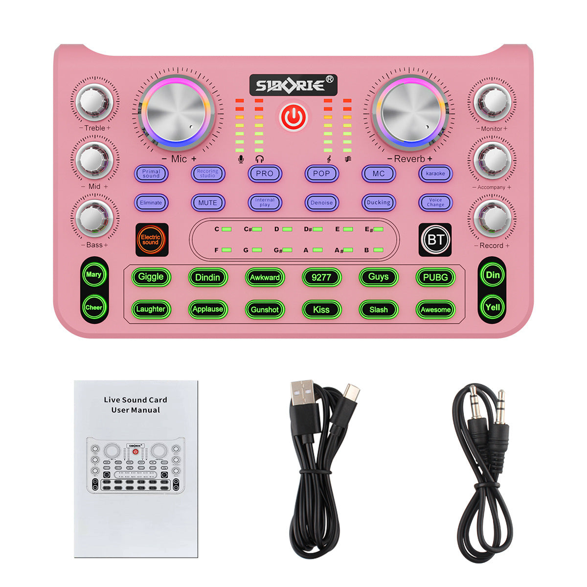 Version X66 M998 Sound Card For Live Show KTV Microphone Full Set