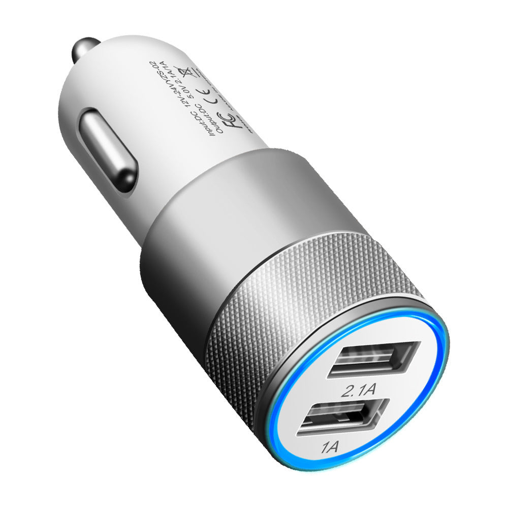 Dual Usb Aluminum Alloy Standard 2.1A Car Charger