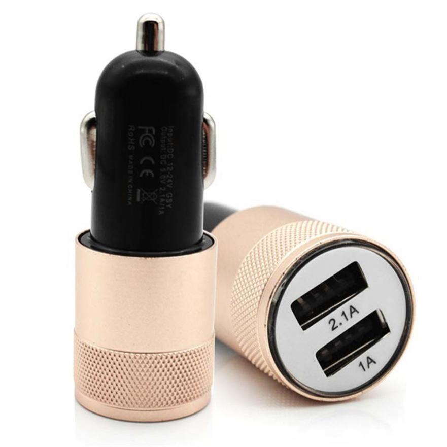 Dual Usb Aluminum Alloy Standard 2.1A Car Charger