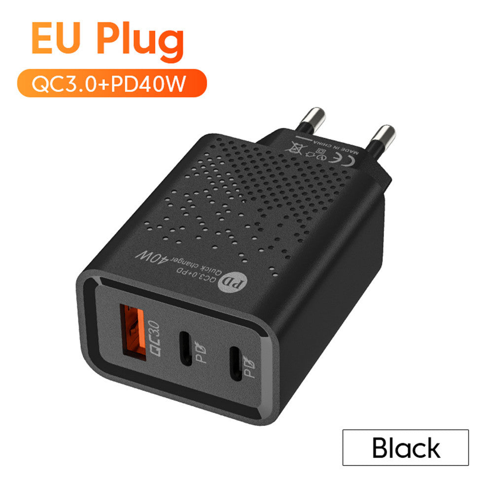 5v2a Charger Dual Pd 40W QC3.0 Fast Charging Head