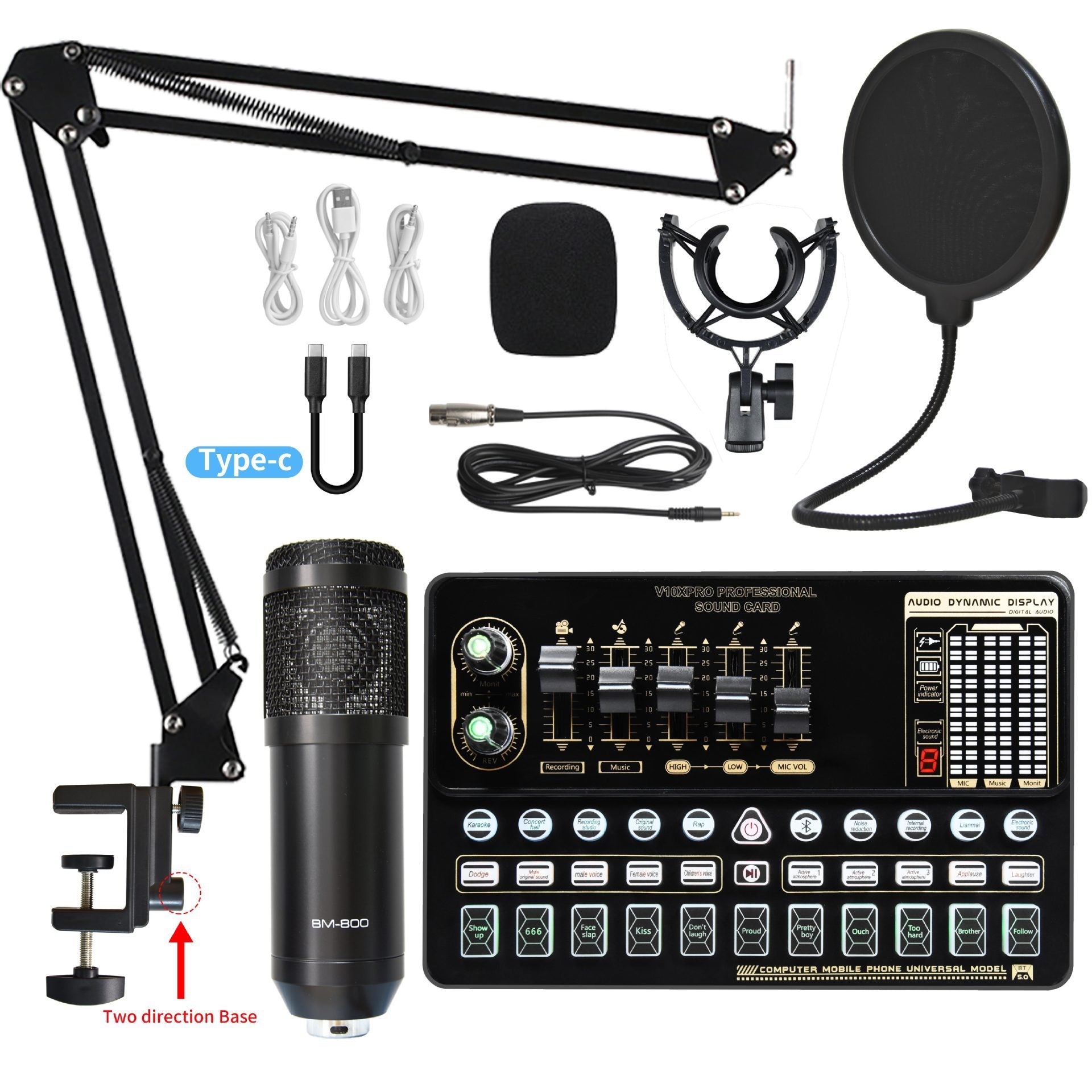 Bm800 Sound Card Set Microphone Stand Cell Phone Sound Card Set